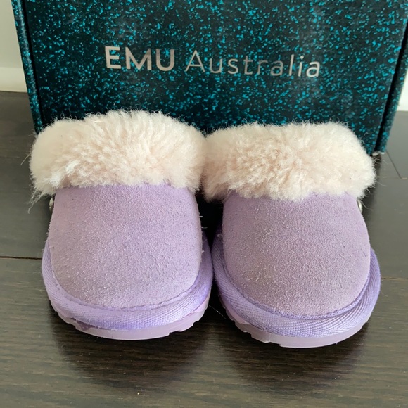 EMU Australia Jolie Kids Lavender slippers size 9 - Picture 1 of 5